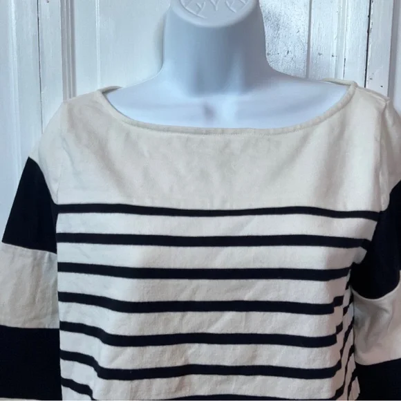 Banana Republic Women's Striped Tunic Black Ivory Size Small - Picture 3 of 10